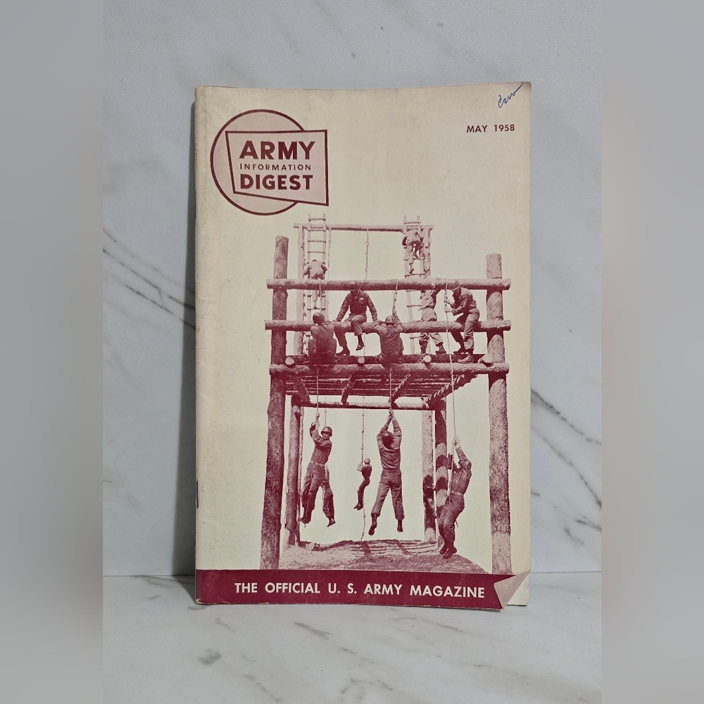 Vintage 50s Magazine Booklet - Army Information Digest - Military Graphic Zine